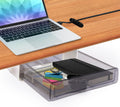 X-Large under Cabinet Drawers Slide Out W/ 2 Cable Clips - Screw on Drawer for Desk, Stick on under Desk Drawers under Shelf Drawer under Desk Storage Drawers Attachment under Table Drawer