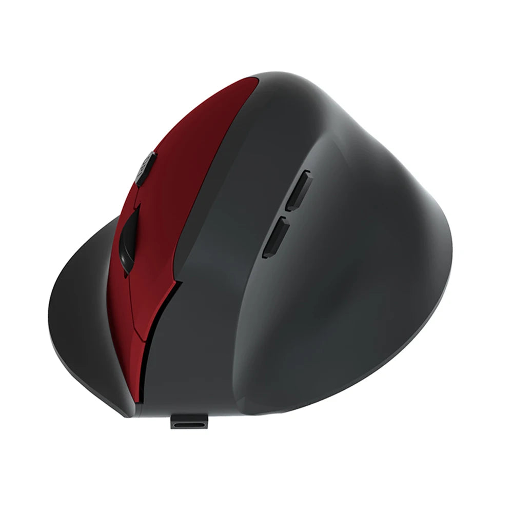 Vertical Ergonomic Wireless Mouse Rechargeable Bluetooth 2.4G USB Mice 1600DPI 6 Mute Buttons for Macbook Tablet Laptop Computer
