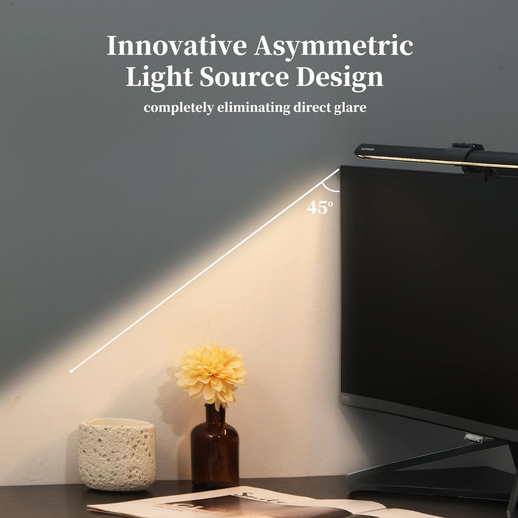 Computer Monitor Light Bar, LED Screen Light | Dimmable, Button Control, for Desk/Office/Home/Game, Eye Caring
