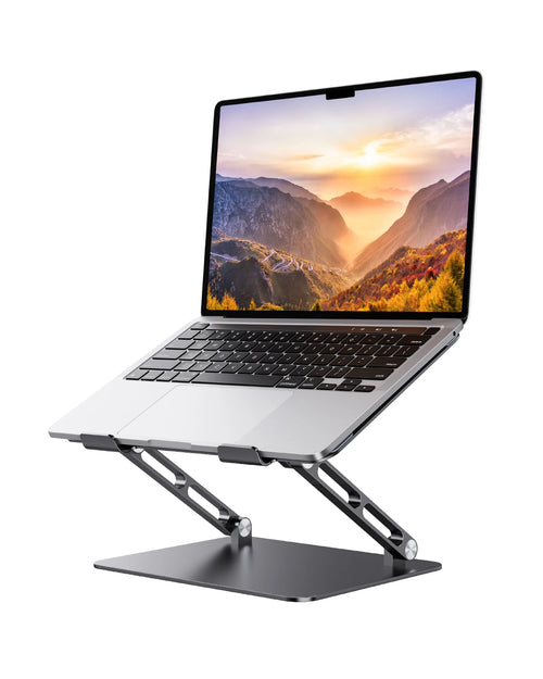 ST05 Laptop Stand Adjustable Aluminum Laptop Stand for Desk Ergonomic Computer Riser Sturdy Notebook Stand Laptop within 10-17”